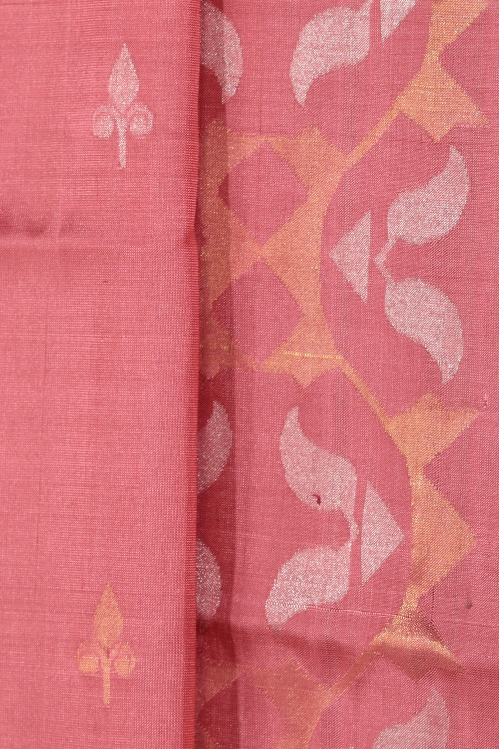 Collection of Uppada Silk Pink Saree With Jamdani Pallu in a gallery layout