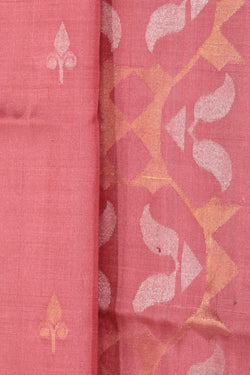 Collection of Uppada Silk Pink Saree With Jamdani Pallu in a gallery layout