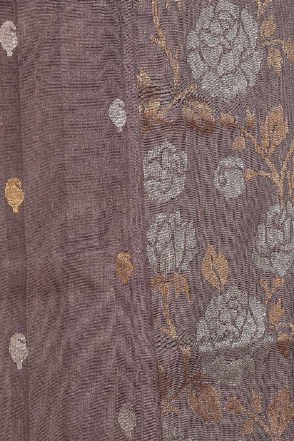 Uppada Silk Caramel Grey Saree