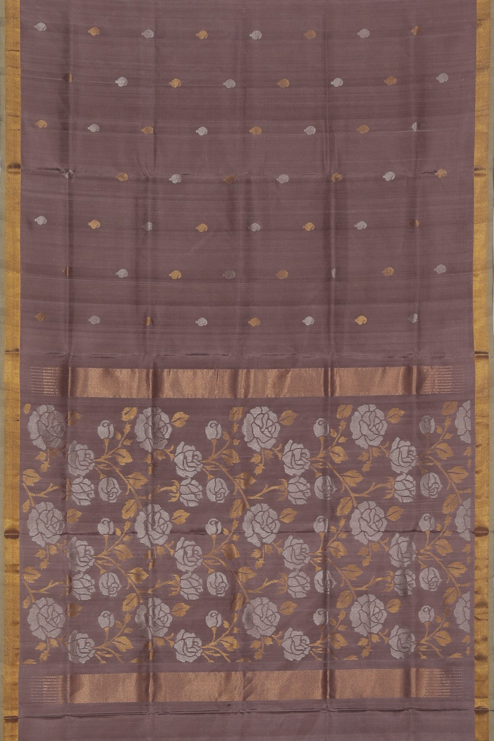 Uppada Silk Caramel Grey Saree