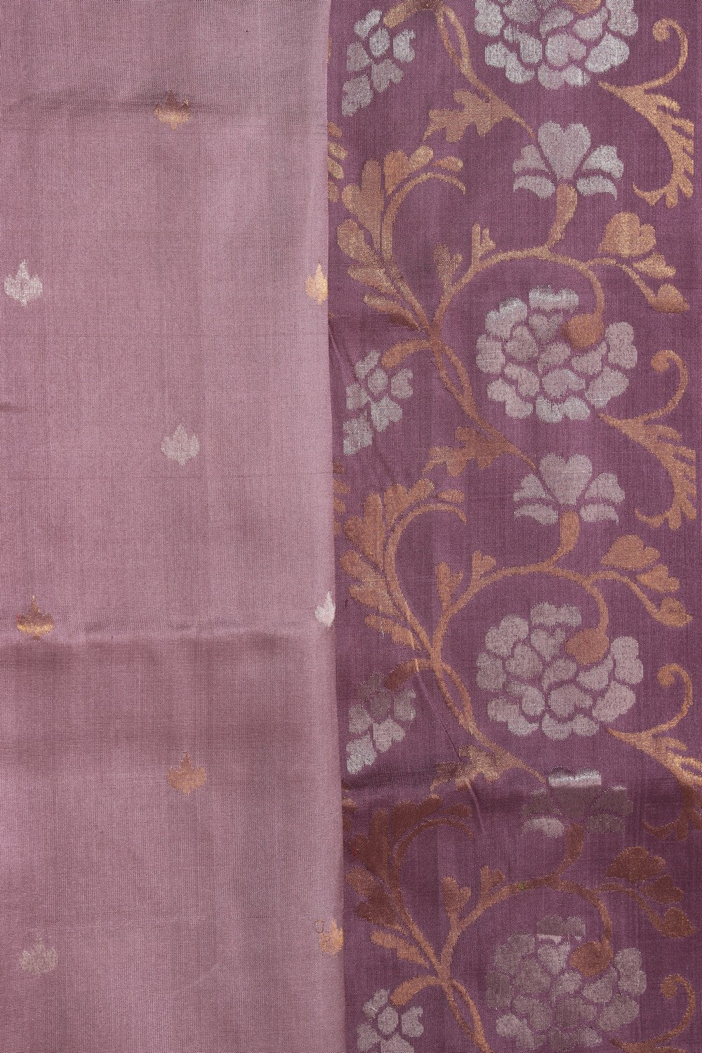 Uppada Silk Caramel Purple Saree