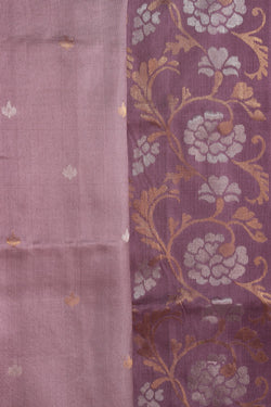 Image of Uppada Silk Caramel Purple Saree