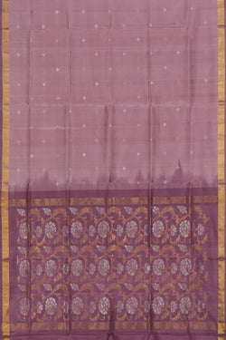 Image of Uppada Silk Caramel Purple Saree