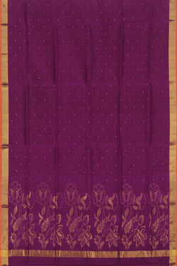 Collection of Uppada Silk Violet Saree in a gallery layout