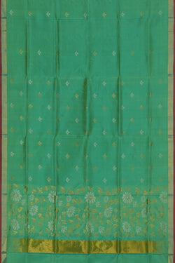 Image of Uppada Silk Aqua-Green Saree