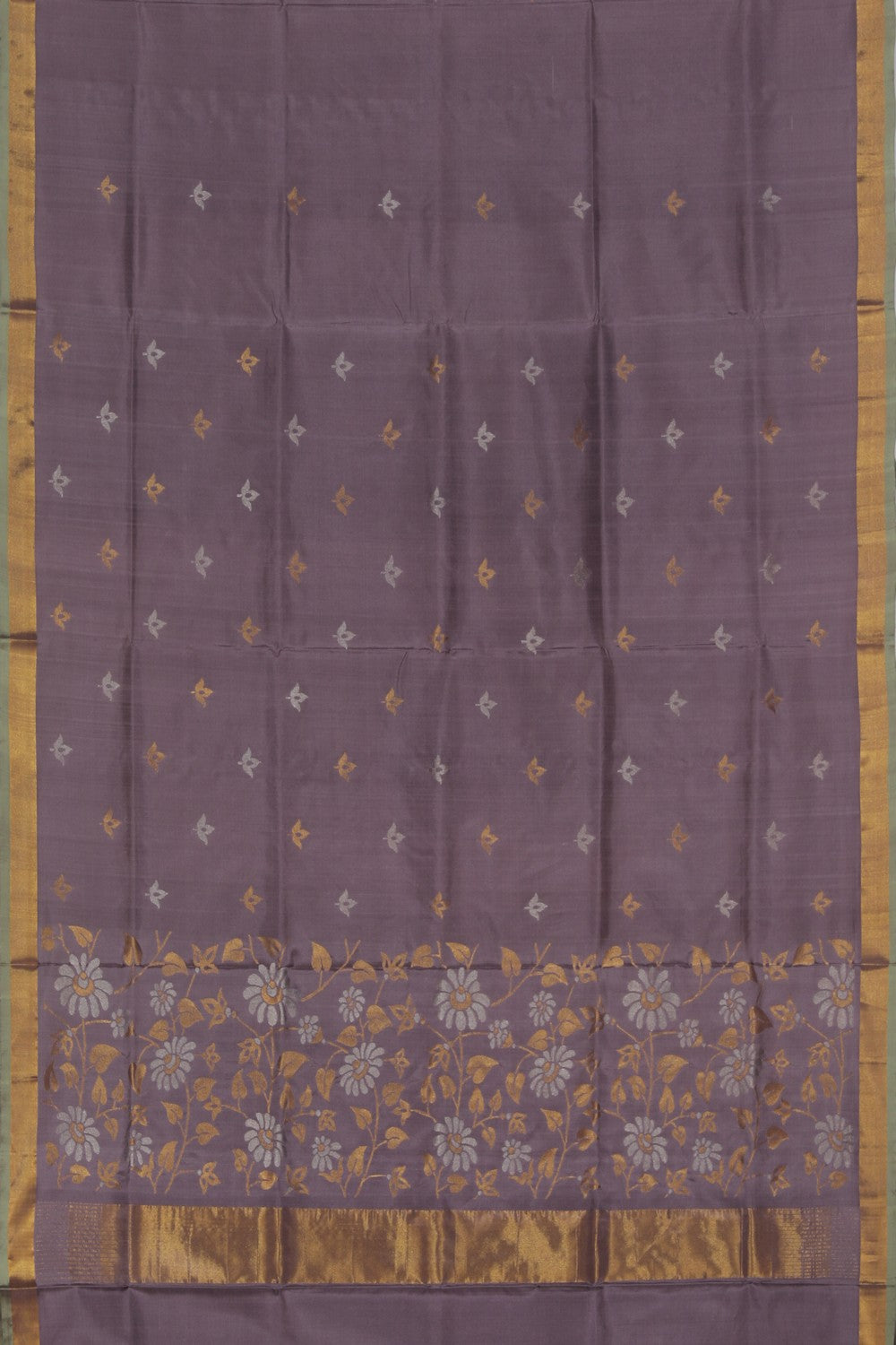 Collection of Uppada Silk Grey Saree in a gallery layout