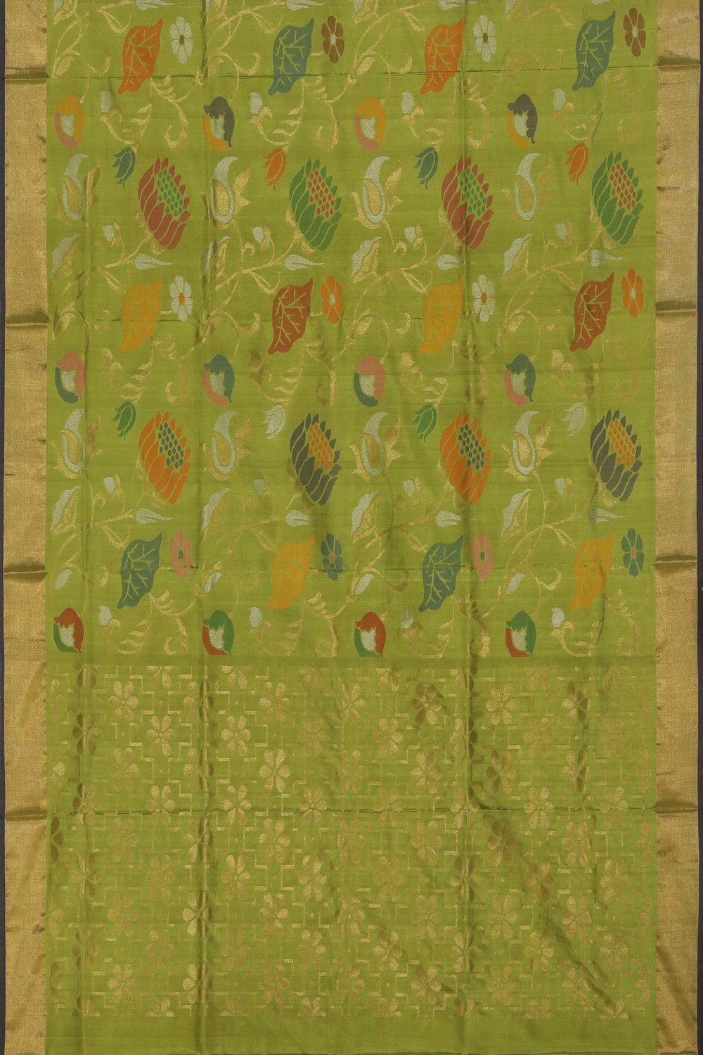 Collection of Uppada Silk Green Saree in a gallery layout