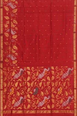 Collection of Uppada Silk Red Saree in a gallery layout