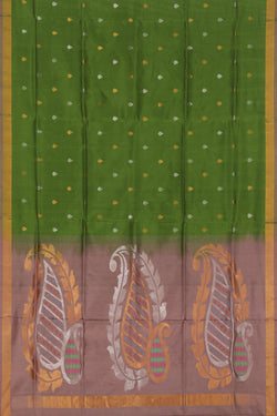 Image of Uppada Silk Green Saree