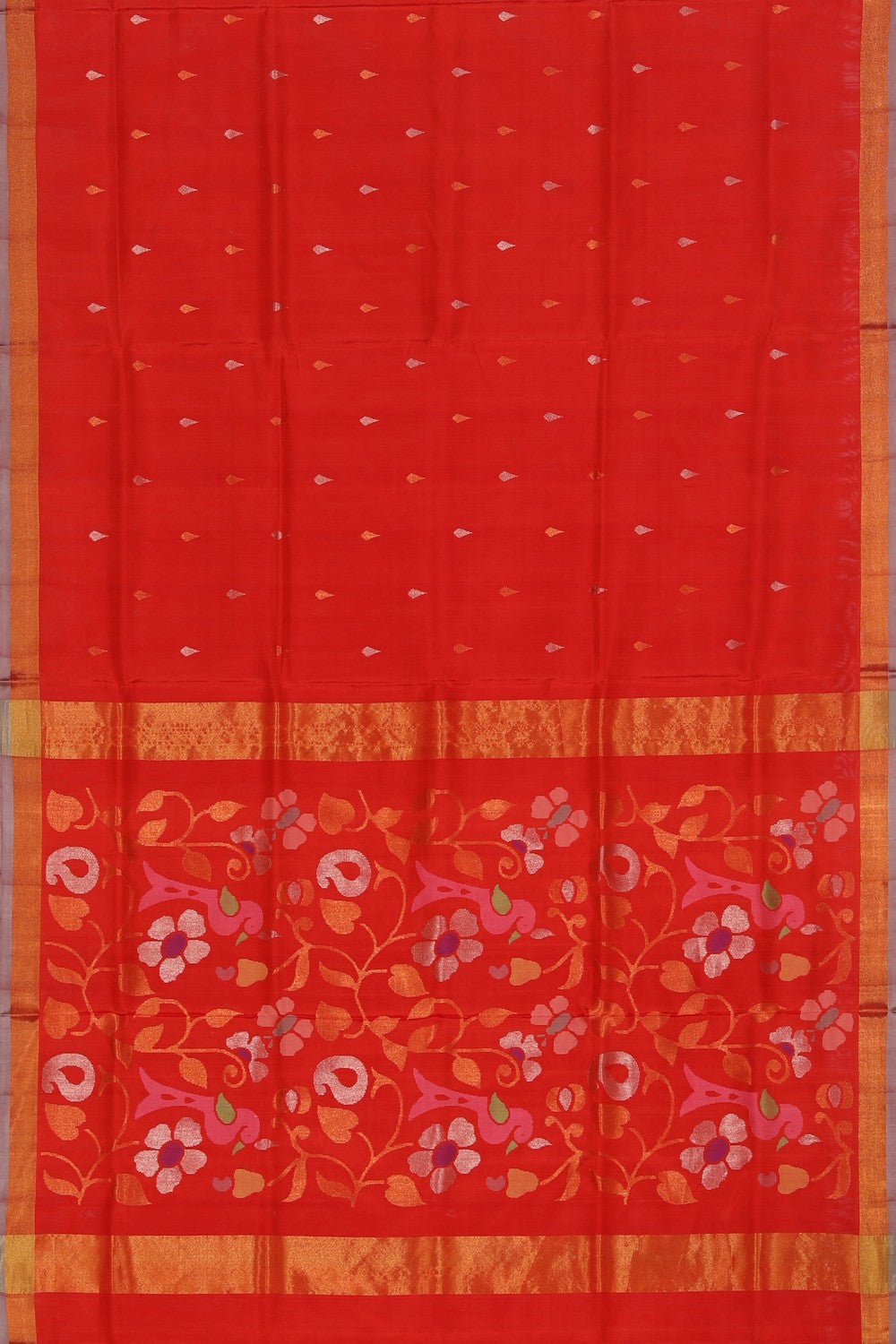 Collection of Uppada Silk Red Saree in a gallery layout