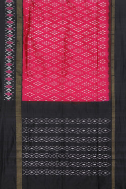 Collection of Pochampally Ikat Silk Pink Saree in a gallery layout