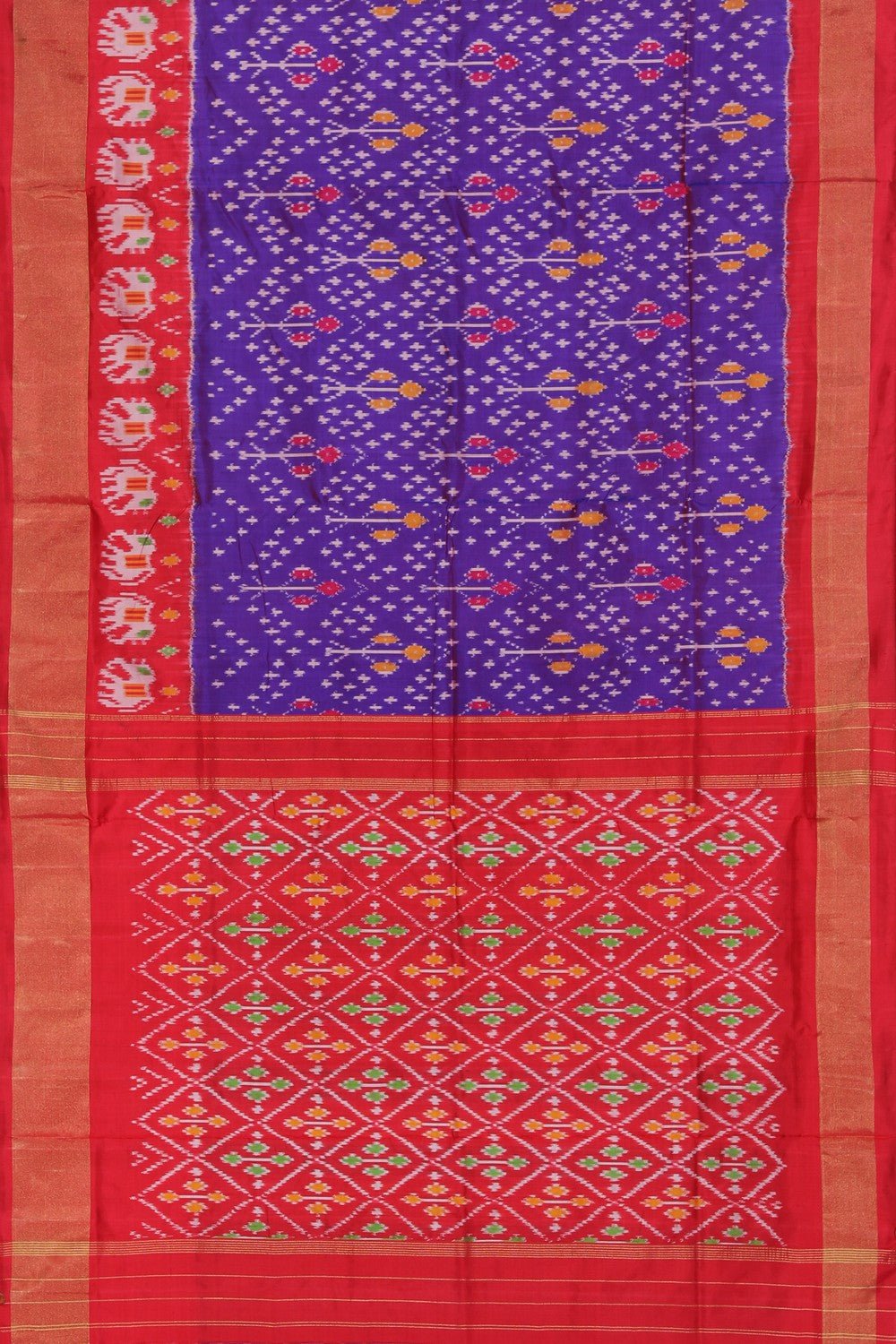 Pochampally Ikat Silk Purple Saree