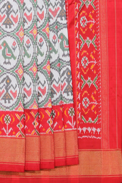 Collection of Pochampally Ikat Silk Saree in a gallery layout