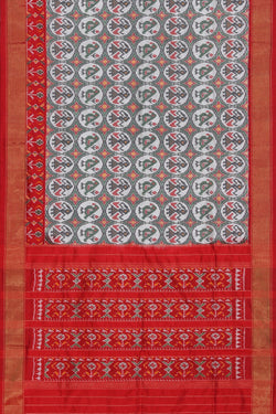 Collection of Pochampally Ikat Silk Saree in a gallery layout