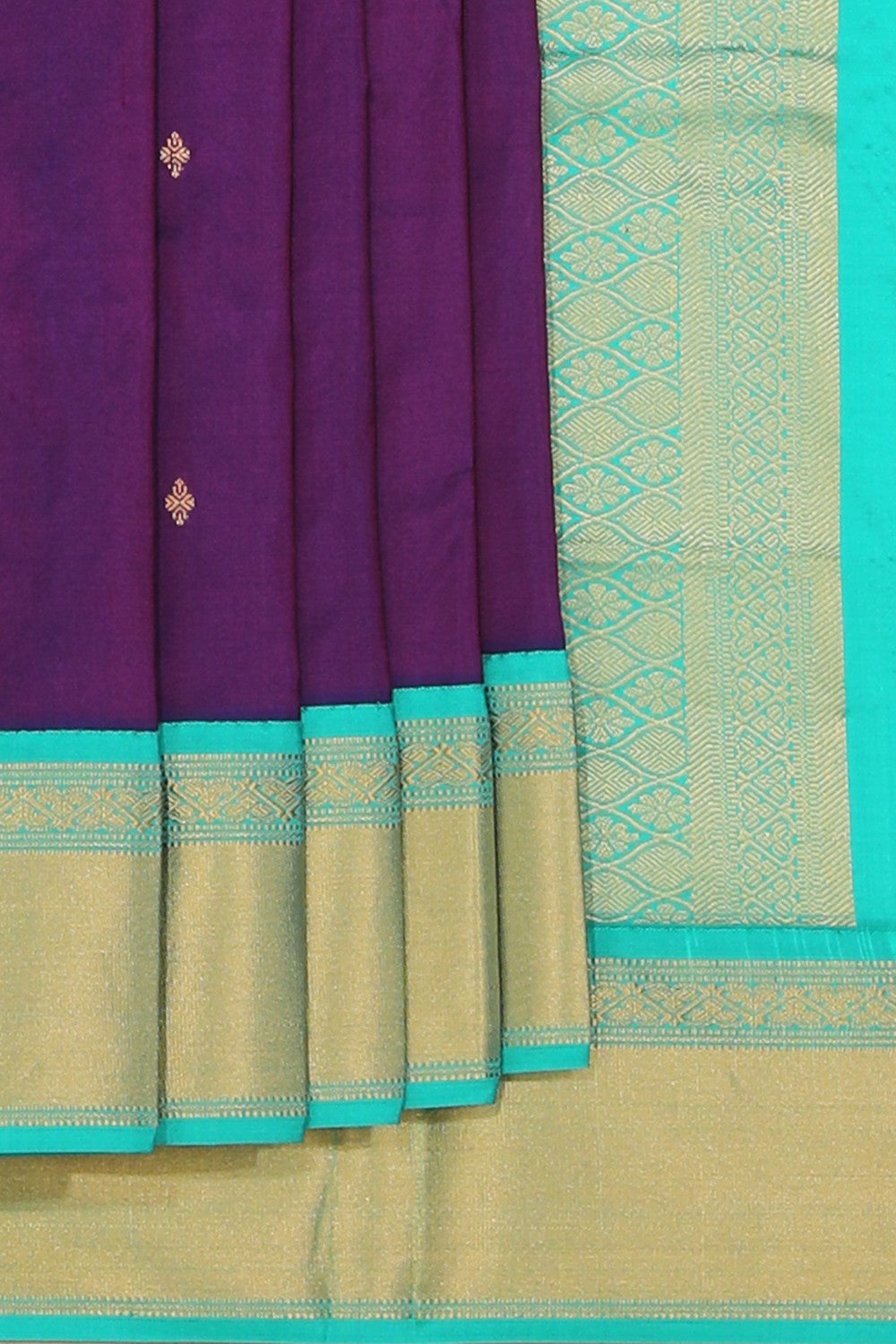 Collection of Narayanpet Pure Silk Violet Saree in a gallery layout