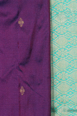 Collection of Narayanpet Pure Silk Violet Saree in a gallery layout