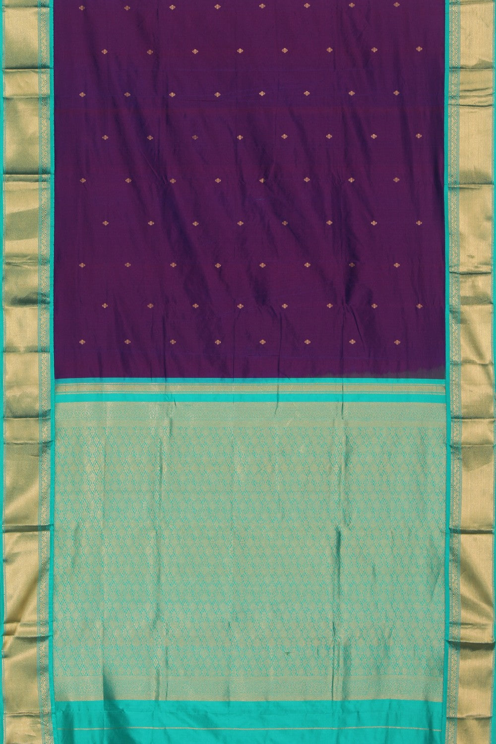 Collection of Narayanpet Pure Silk Violet Saree in a gallery layout