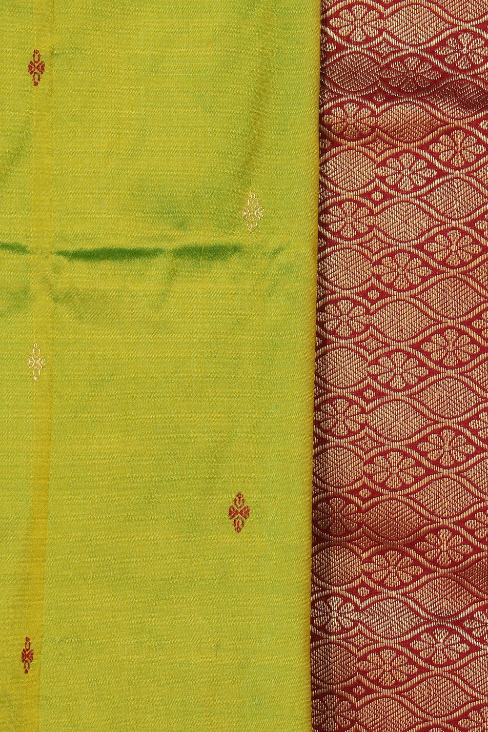 Collection of Narayanpet Pure Silk Green Saree in a gallery layout