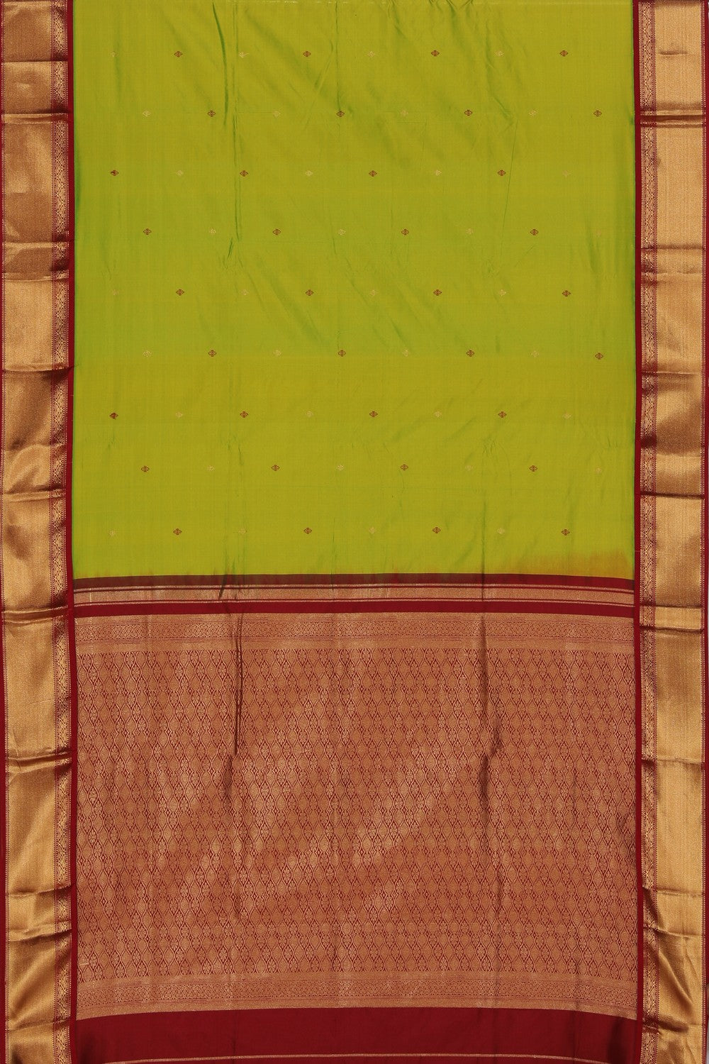 Collection of Narayanpet Pure Silk Green Saree in a gallery layout