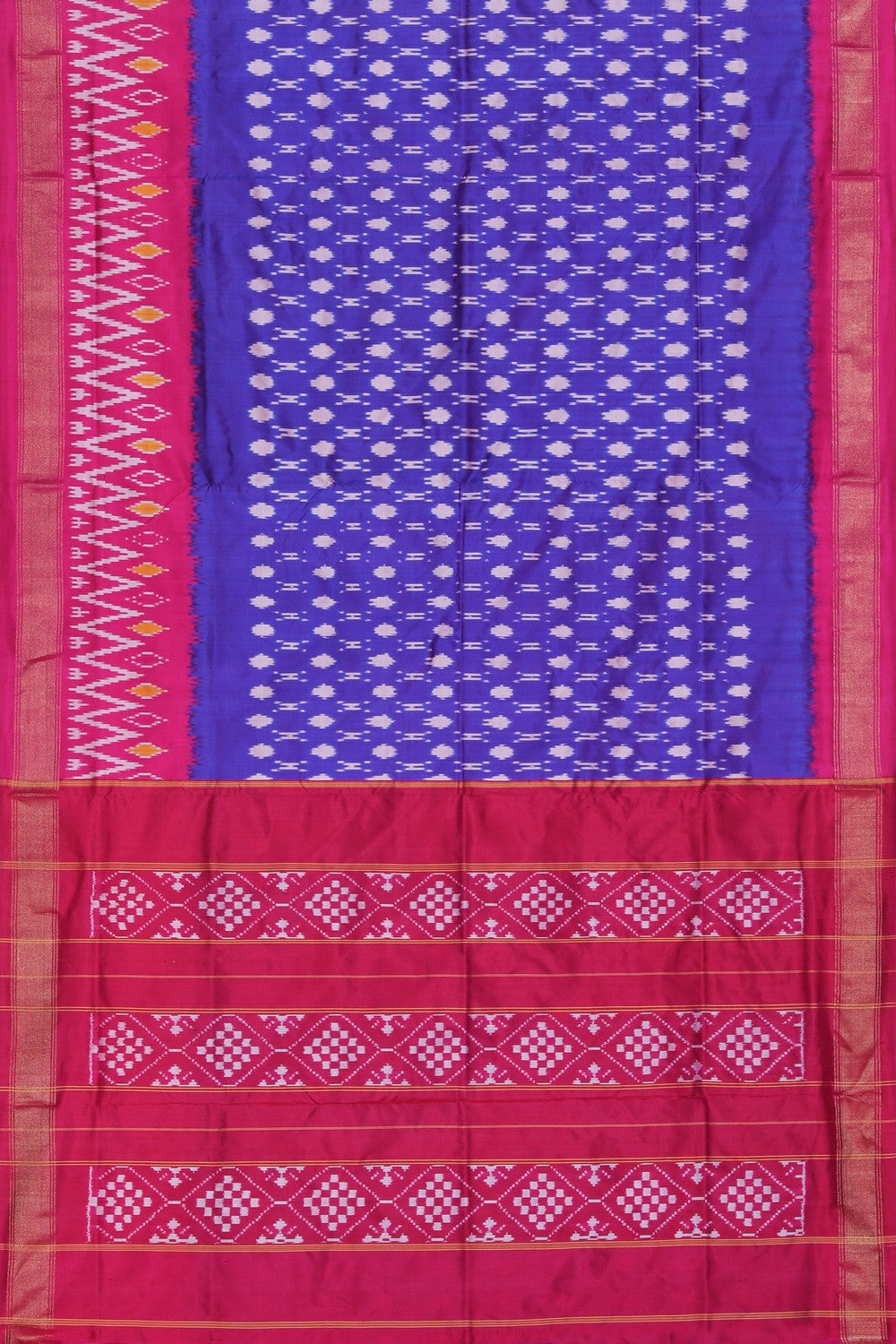 Collection of Pochampally Ikat Silk Purple Saree in a gallery layout