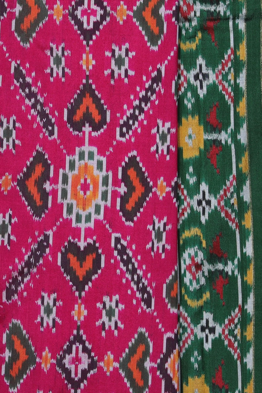 Collection of Pochampally Ikat Silk Pink Saree in a gallery layout