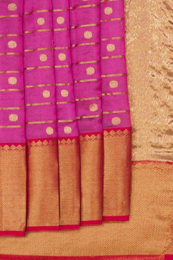 Image of Chanderi Silk Onion Pink Saree