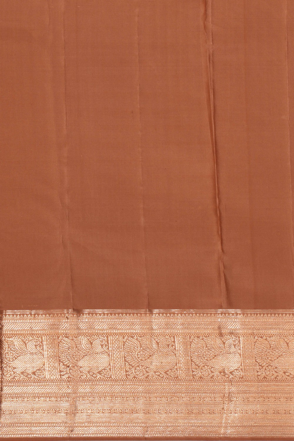 Kanchipattu Brocade Brown Saree