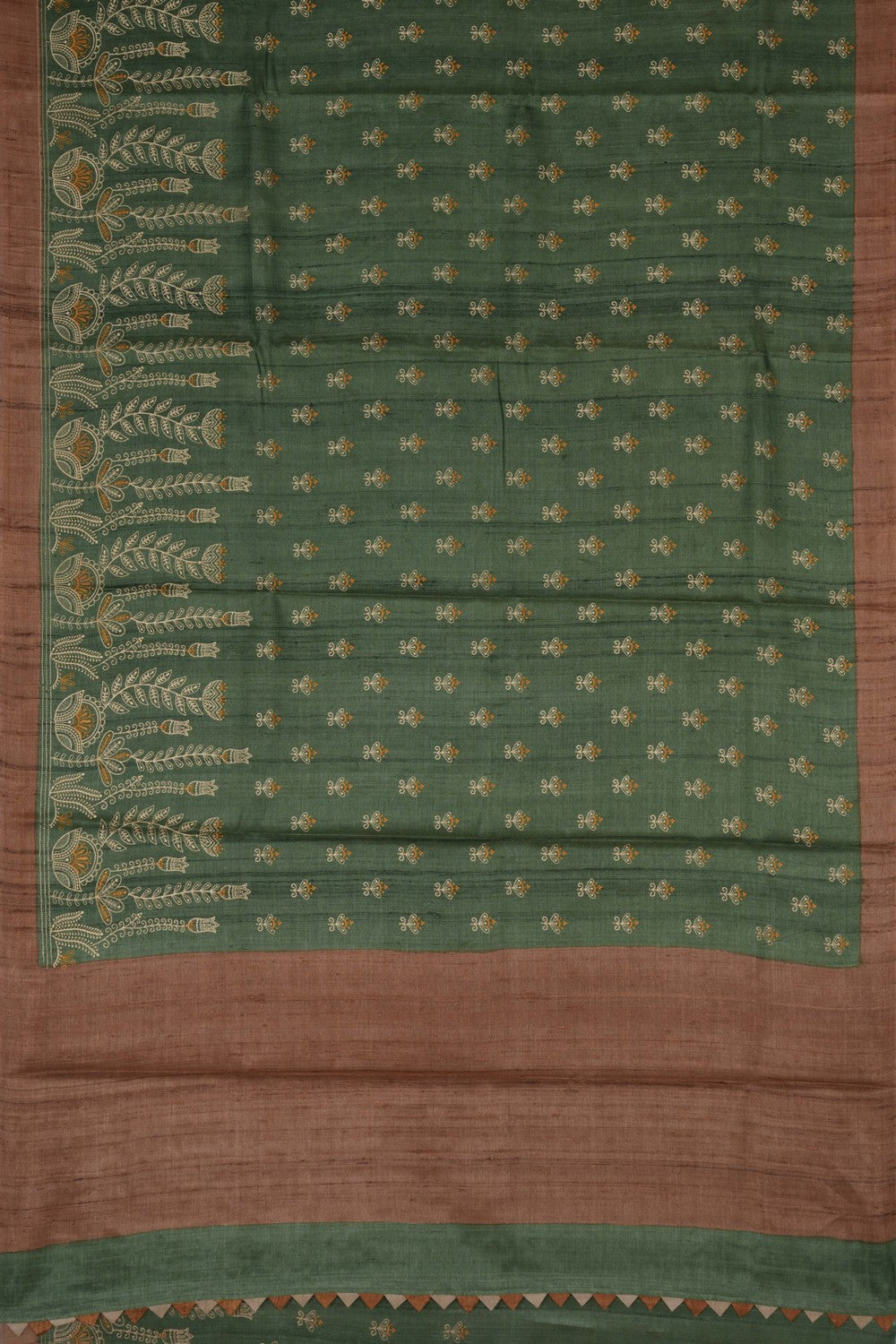Tussar Embroidery Saree