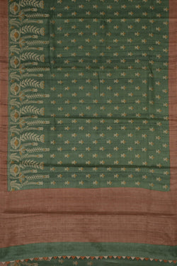 Image of Tussar Embroidery Saree