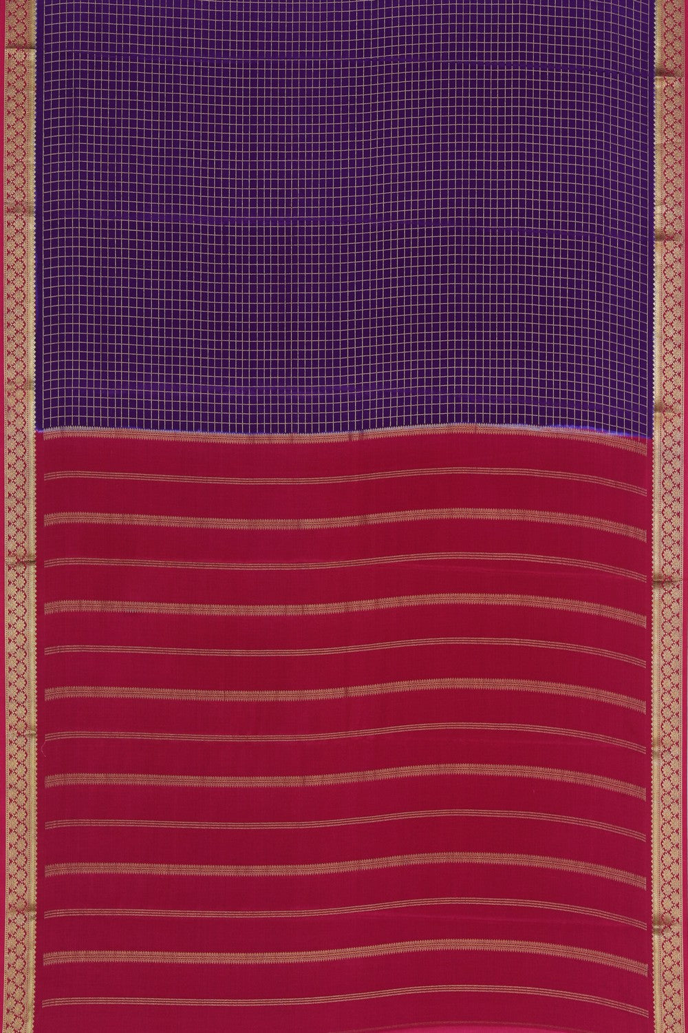 Mysore Binny Crepe Silk Purple Saree