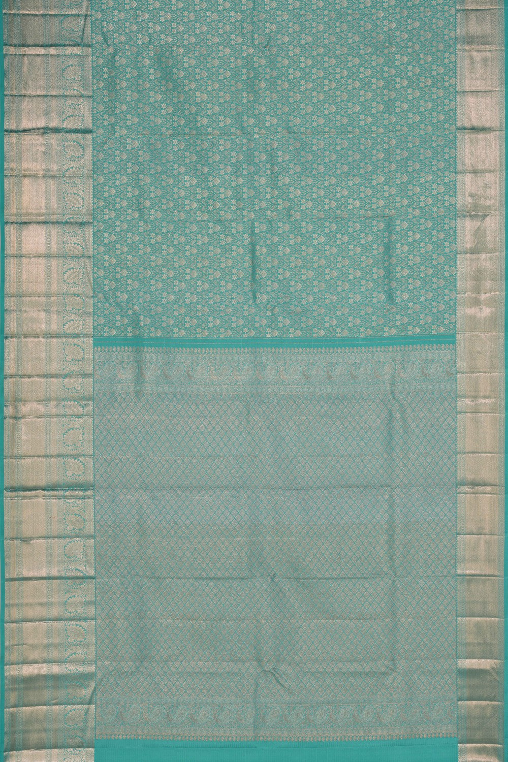 Kanchipattu Brocade Sea Blue Saree