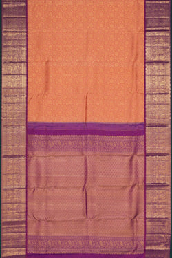 Image of Kanchipattu Brocade Peach Saree