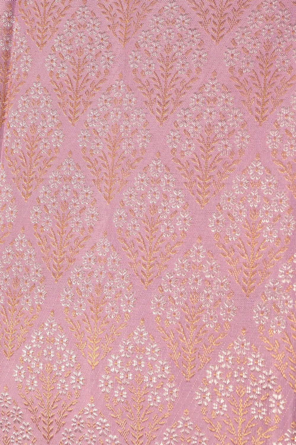 Kanchi Silk Brocade Lavender Pink Saree