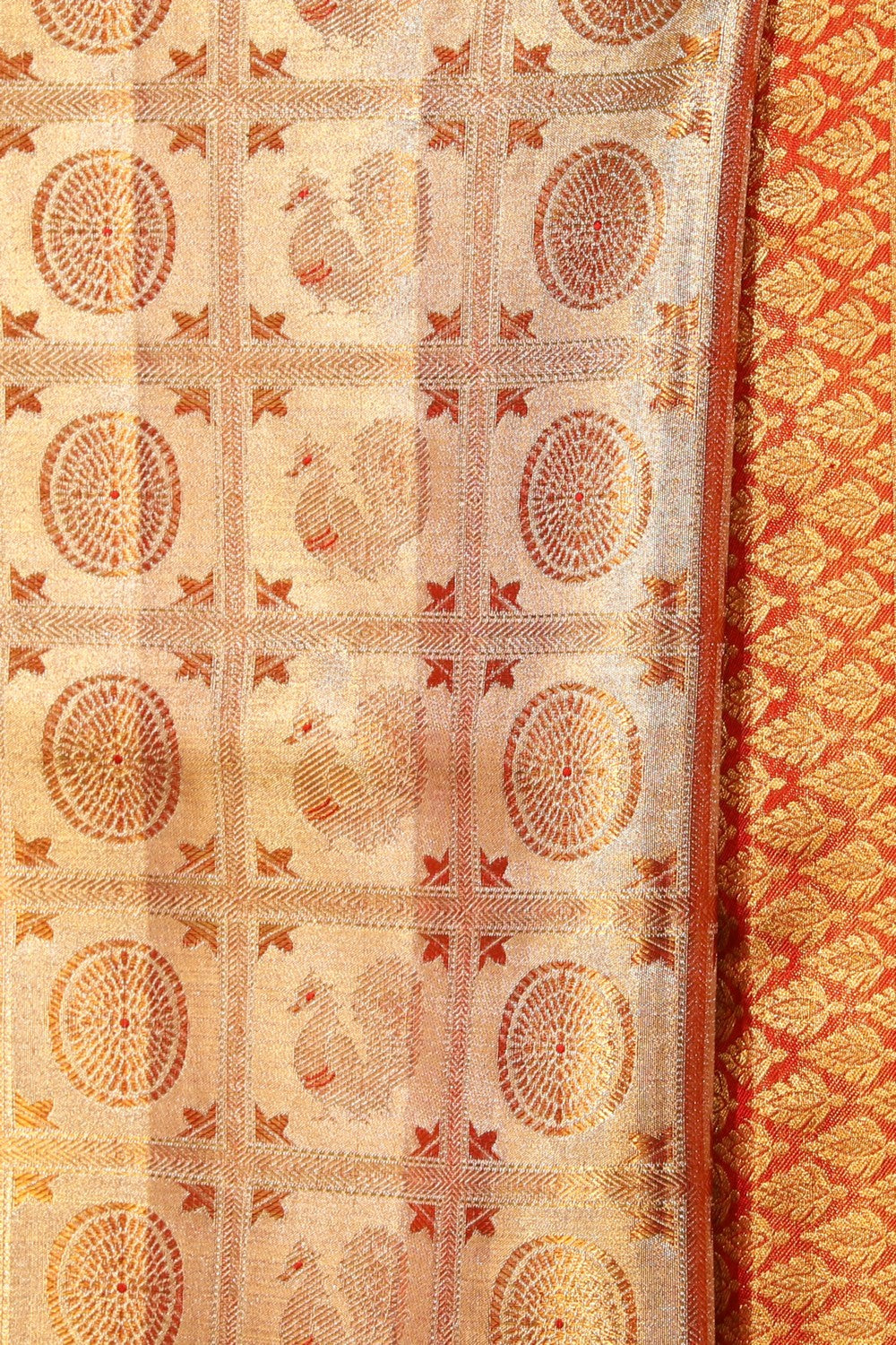 Kanchipattu Tissue Silk Gold Saree