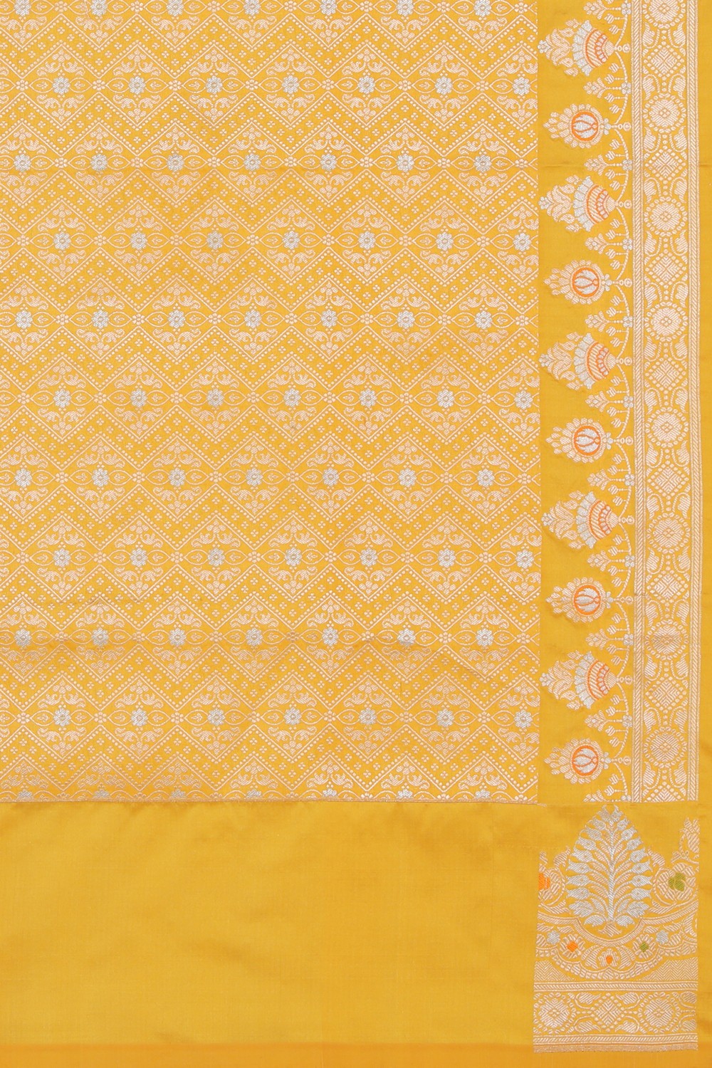 Banarasi Katan Silk Yellow Saree