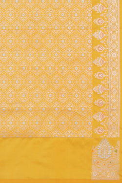 Image of Banarasi Katan Silk Yellow Saree