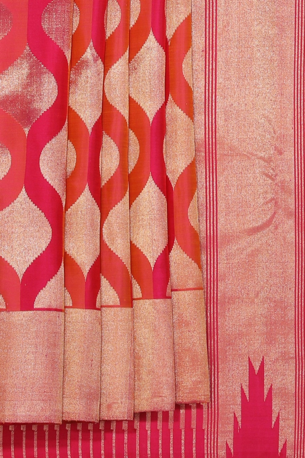 Collection of Kanchipattu Geometric Pattern Saree in a gallery layout