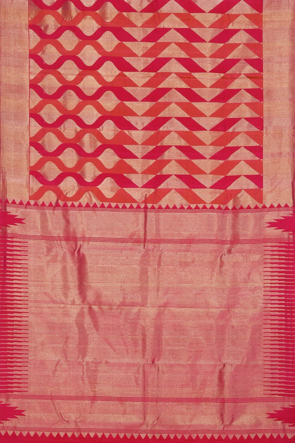 Collection of Kanchipattu Geometric Pattern Saree in a gallery layout