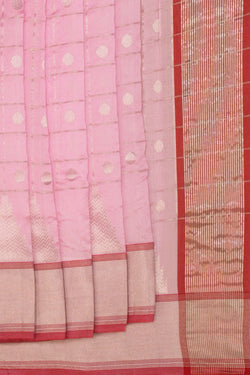 Image of Chanderi Silk Pink Saree