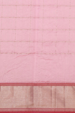 Image of Chanderi Silk Pink Saree