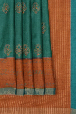 Image of Tussar Embroidery Saree