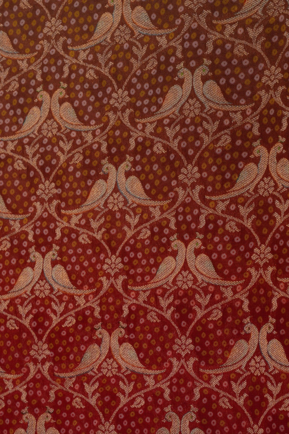 Image of A beautiful blend of floral and Bandhani print