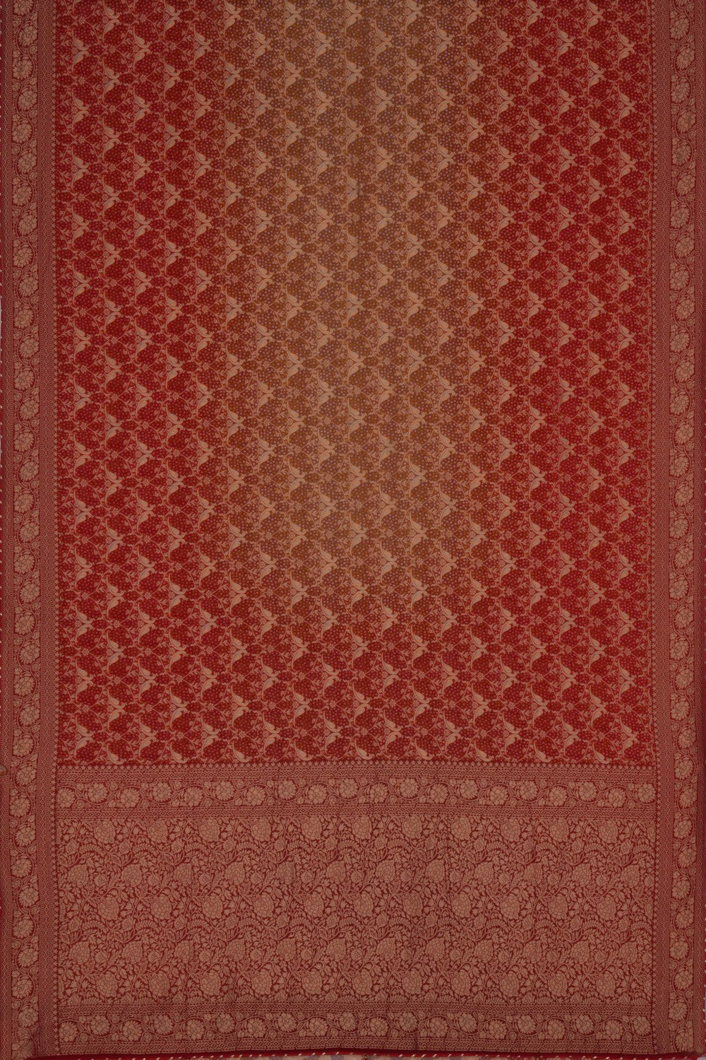 Image of A beautiful blend of floral and Bandhani print