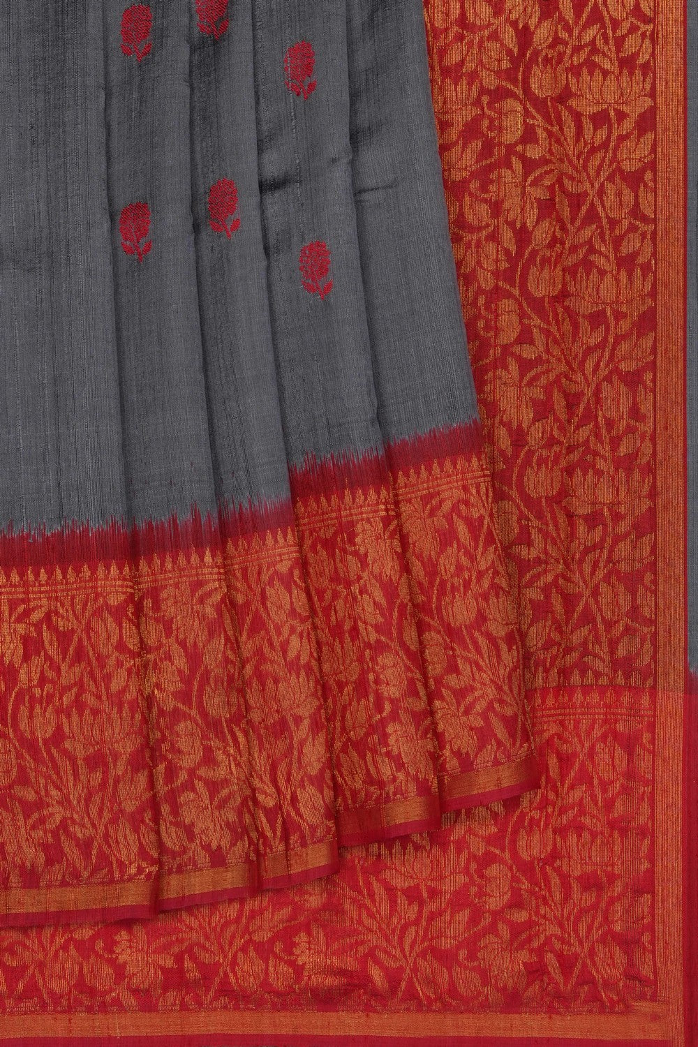 Image of grey-dupion-silk-saree-p-18940672