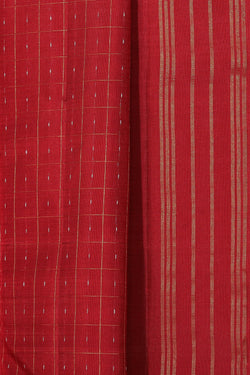 Image of Arani Silk Ruby Red Saree