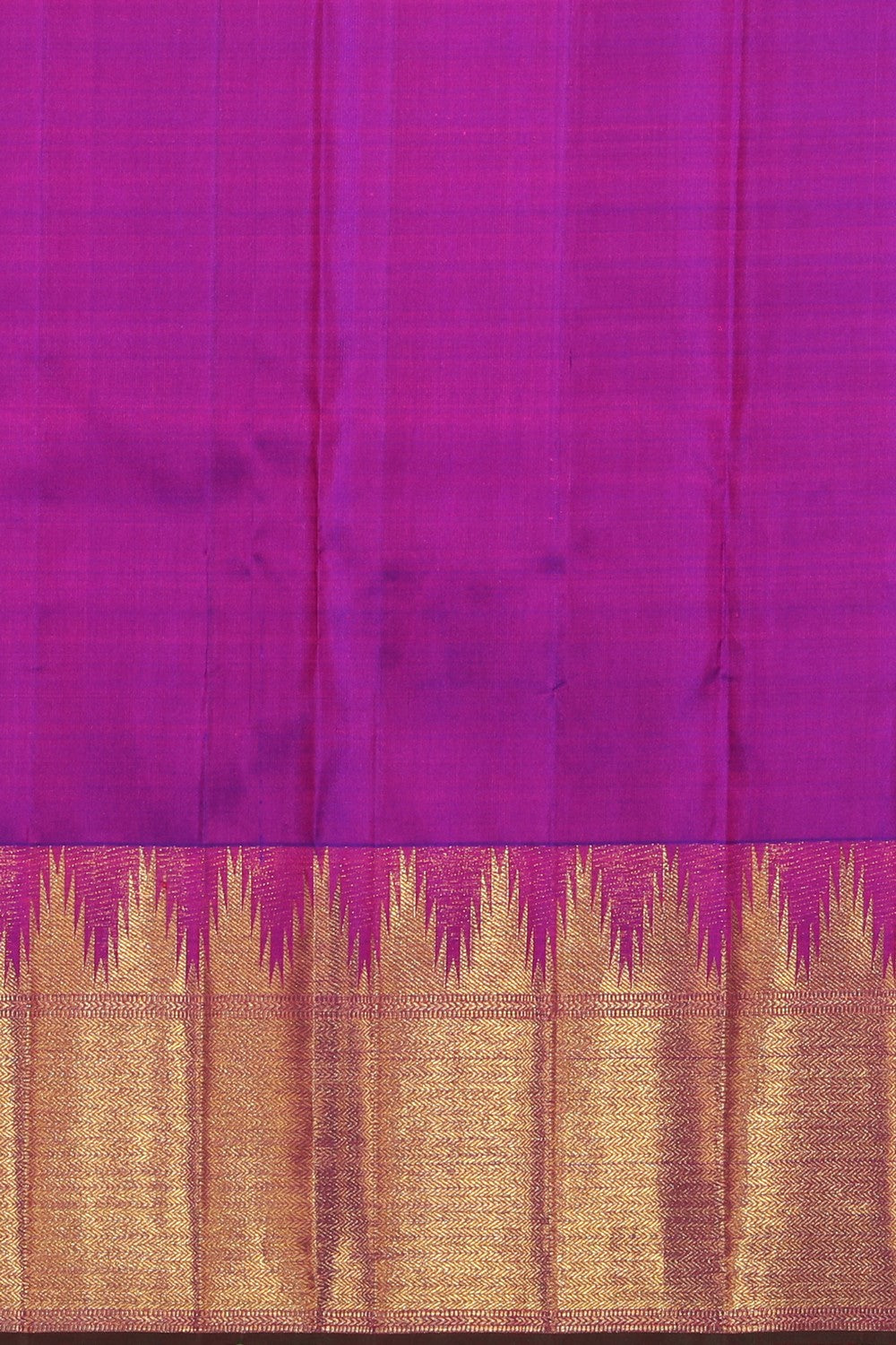 Kanchipuram Silk Brocade Orange Saree