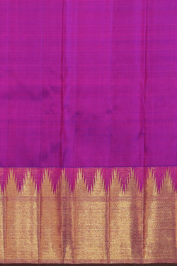 Image of Kanchipuram Silk Brocade Orange Saree