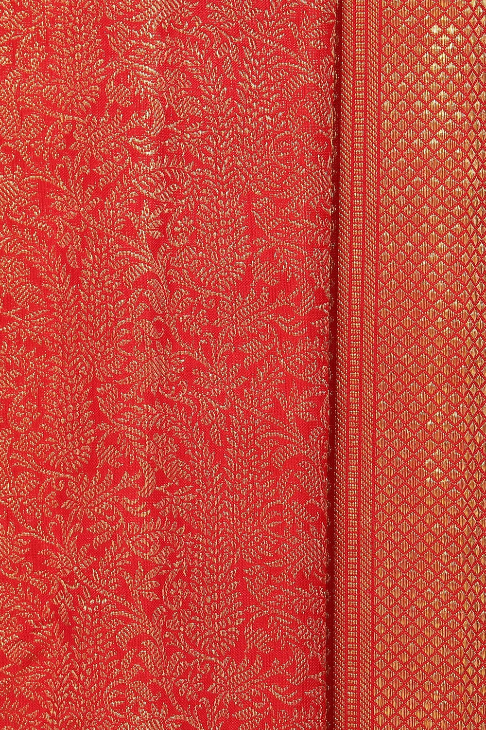 Collection of Kanchipuram Silk Brocade Red Saree in a gallery layout