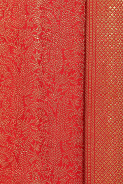 Collection of Kanchipuram Silk Brocade Red Saree in a gallery layout