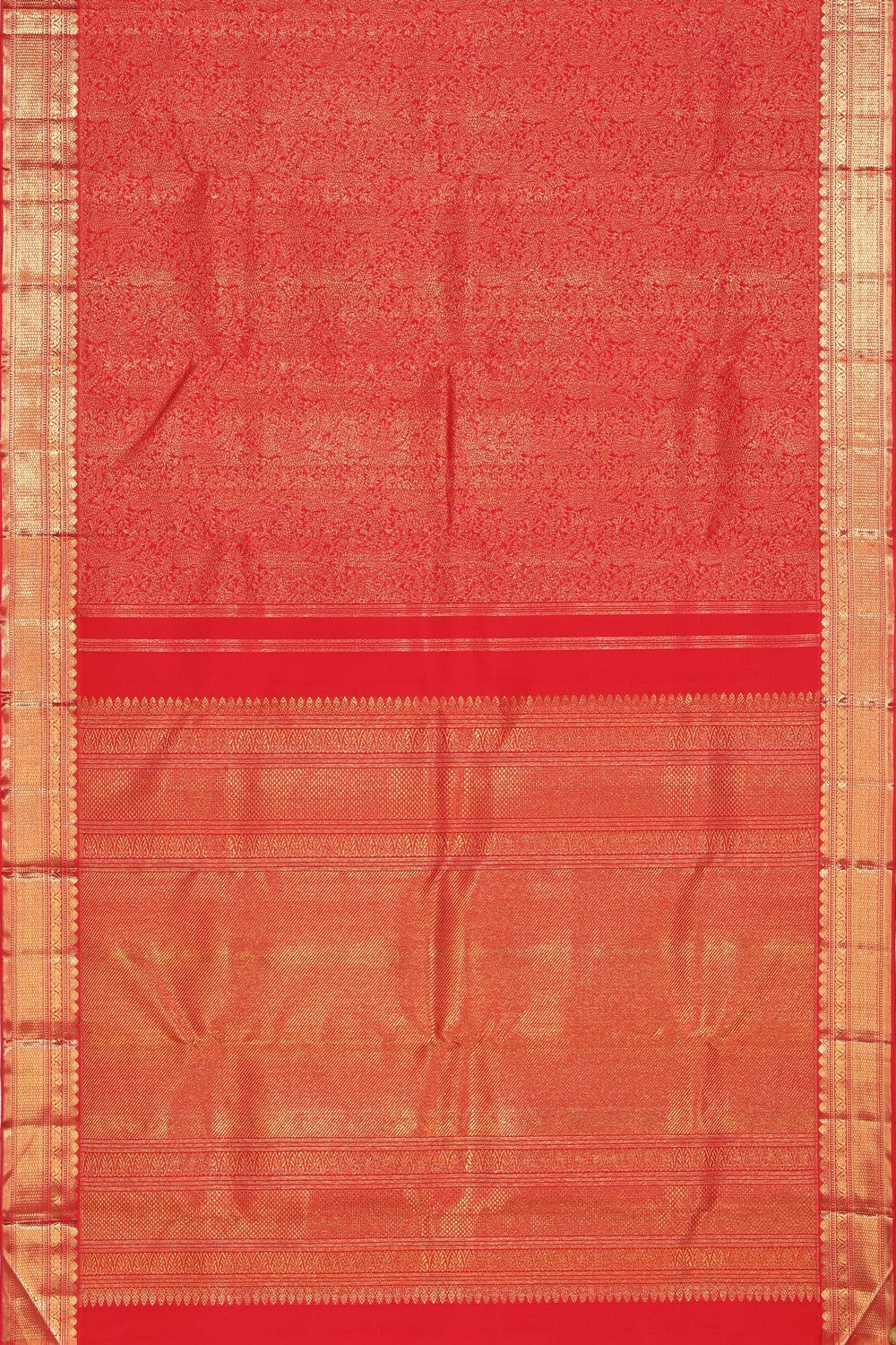 Collection of Kanchipuram Silk Brocade Red Saree in a gallery layout